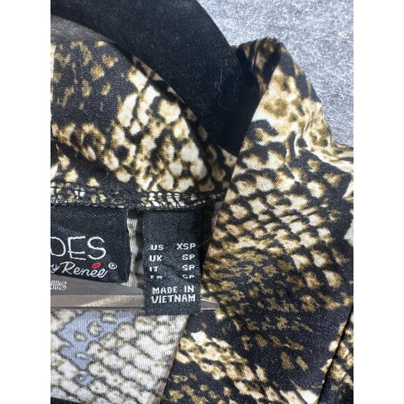 Womens Snake Print Kimono Jacket Attitudes By Renee Open Front Relaxed Fit - Picture 4 of 7